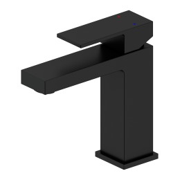 Смеситель для раковины, матовый черный QUADRO 1075