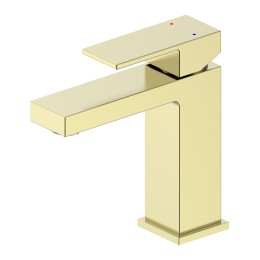 Смеситель для раковины, матовое золото QUADRO 1075