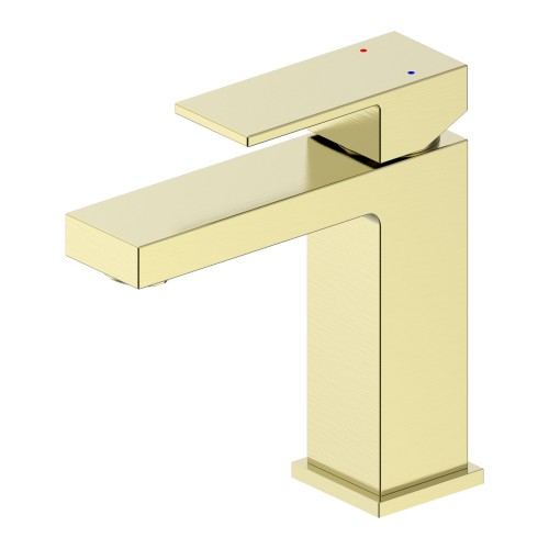 Смеситель для раковины, матовое золото QUADRO 1075