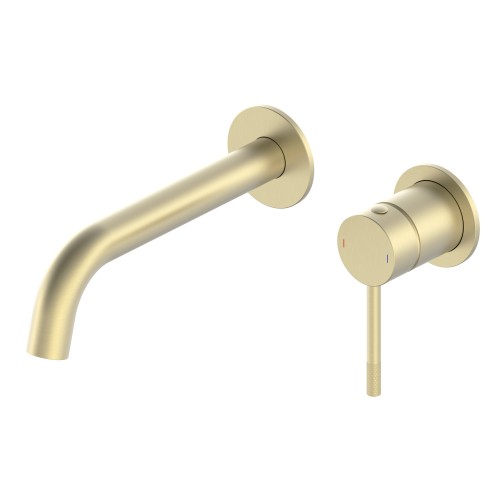 Смеситель для раковины встраиваемый, матовое золото IMPERIO 1449