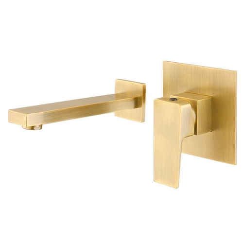 Смеситель для раковины встраиваемый, матовое золото ROY 2055