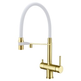 Смеситель для кухни, матовое золото 2074