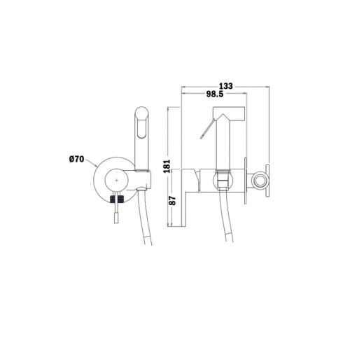 Смеситель для биде, хром IMPERIO 4047
