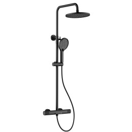 Душевая система для ванны с термостатом, матовый черный 5025