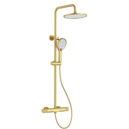 Душевая система для ванны с термостатом, матовое золото 5025
