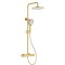 Душевая система для ванны с термостатом, матовое золото 5025