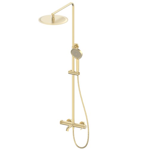 Душевая система для ванны со смесителем, матовое золото 5049