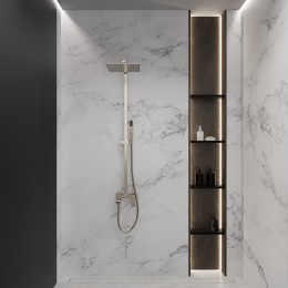 Душевая система для ванны со смесителем, бронза 5057