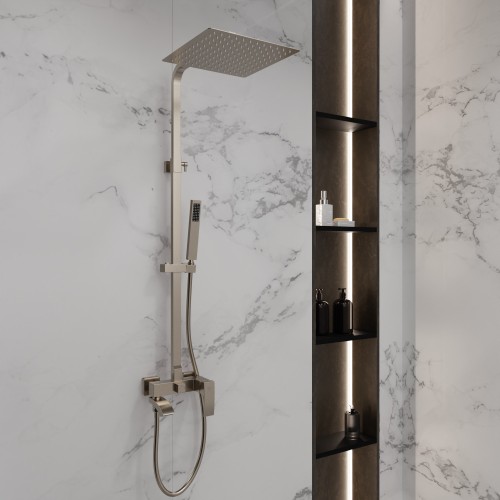 Душевая система для ванны со смесителем, бронза 5057