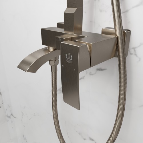 Душевая система для ванны со смесителем, бронза 5057