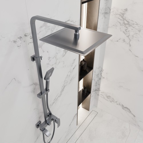 Душевая система для ванны со смесителем, металл 5057