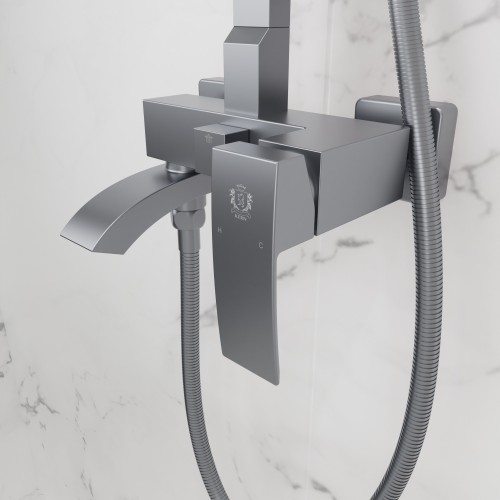 Душевая система для ванны со смесителем, металл 5057