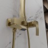 Душевая система для ванны со смесителем, матовое золото 5057