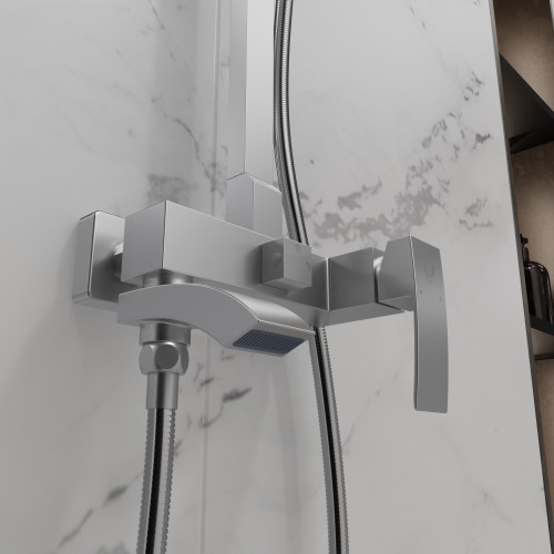 Душевая система для ванны со смесителем, сатин 5057