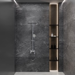 Душевая система для ванны со смесителем, белый 5057