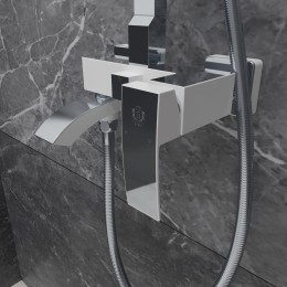 Душевая система для ванны со смесителем, белый 5057