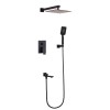 Душевая система для ванны встраиваемая со смесителем, матовый черный 5075