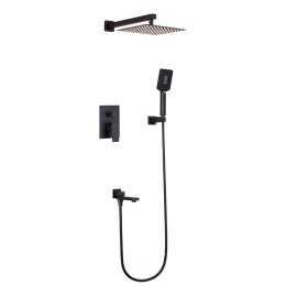 Душевая система для ванны встраиваемая со смесителем, матовый черный 5075