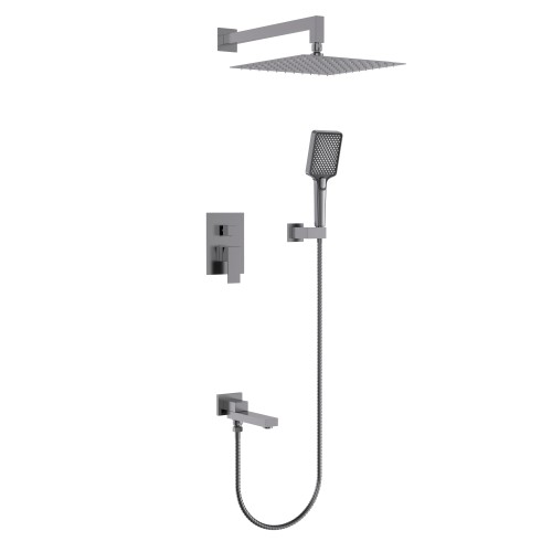 Душевая система для ванны встраиваемая со смесителем, металл 5075