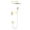 Душевая система для ванны встраиваемая со смесителем, матовое золото 5075