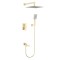 Душевая система для ванны встраиваемая со смесителем, матовое золото 5075