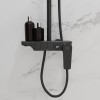 Душевая система для ванны со смесителем, матовый черный 5077