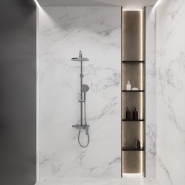 Душевая система для ванны со смесителем, металл 5077