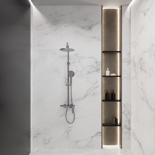 Душевая система для ванны со смесителем, металл 5077