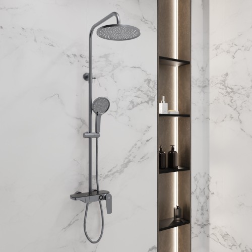 Душевая система для ванны со смесителем, металл 5077