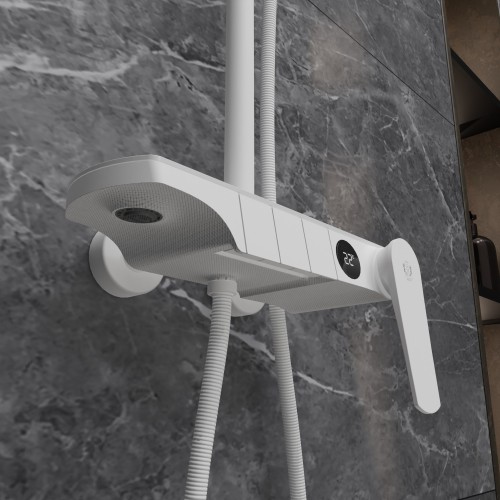 Душевая система для ванны со смесителем, белый 5077