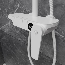 Душевая система для ванны со смесителем, белый 5077