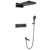 Душевая система для ванны встраиваемая с термостатом, матовый черный 5095