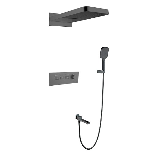 Душевая система для ванны встраиваемая с термостатом, металл 5095