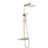 Душевая система для ванны с термостатом, матовое золото 5097