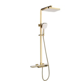 Душевая система для ванны с термостатом, матовое золото 5097