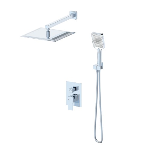 Душевая система для ванны встраиваемая со смесителем, хром 5256