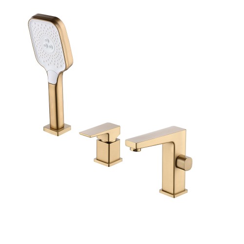 Смеситель на борт матовое золото ROY 6056