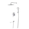 Душевая система для ванны встраиваемая со смесителем, хром 7047