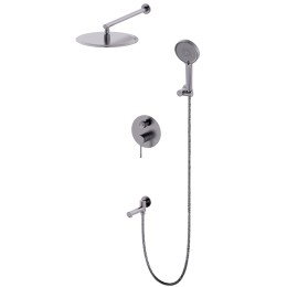 Душевая система для ванны встраиваемая со смесителем, металл 7049