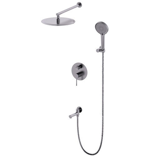 Душевая система для ванны встраиваемая со смесителем, металл 7049