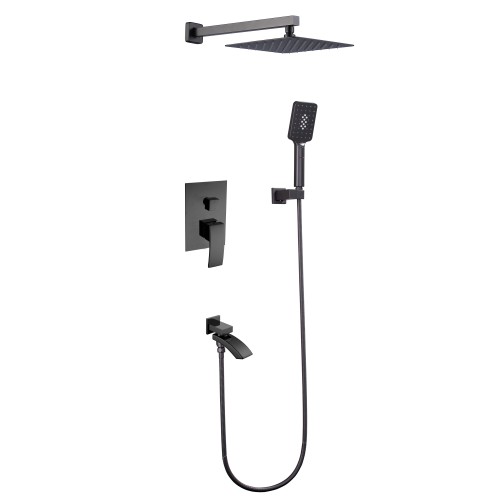 Душевая система для ванны встраиваемая со смесителем, металл 7057