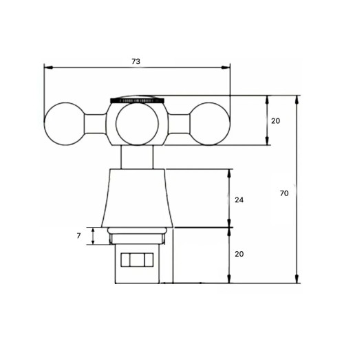 Кран-букса с маховиком 9090