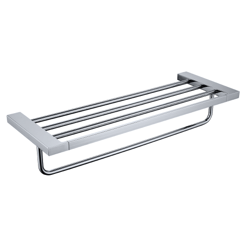 Полотенцедержатель с полкой, хром 9501