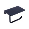 Бумагодержатель с полкой, матовый черный 9503