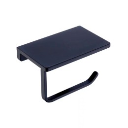 Бумагодержатель с полкой, матовый черный 9503