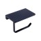 Бумагодержатель с полкой, матовый черный 9503