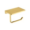 Бумагодержатель с полкой, матовое золото 9503