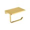 Бумагодержатель с полкой, матовое золото 9503