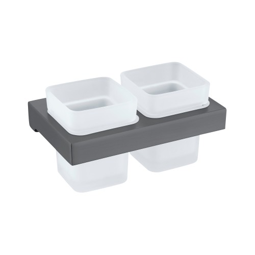 Настенный стеклянный двойной стакан, металл 9504-1