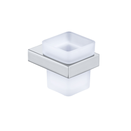 Настенный стеклянный  стакан, хром 9505